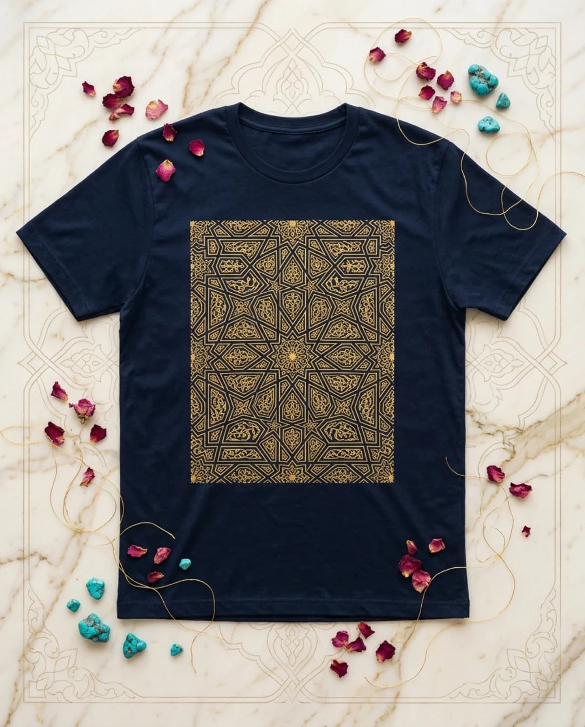 Persian Geometry Tee — Black